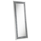 Orleans Furniture - Coaster - Valerie 24 x 63 Inch Acrylic Crystal Floor Mirror Silver - 961636